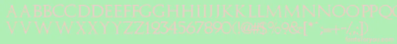 Implicitcapsssk Font – Pink Fonts on Green Background