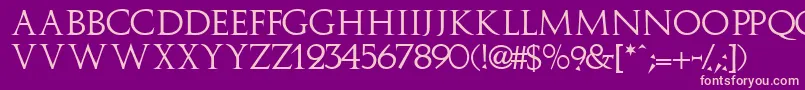 Implicitcapsssk Font – Pink Fonts on Purple Background