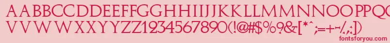 Implicitcapsssk Font – Red Fonts on Pink Background