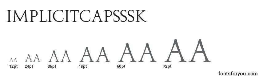 Размеры шрифта Implicitcapsssk