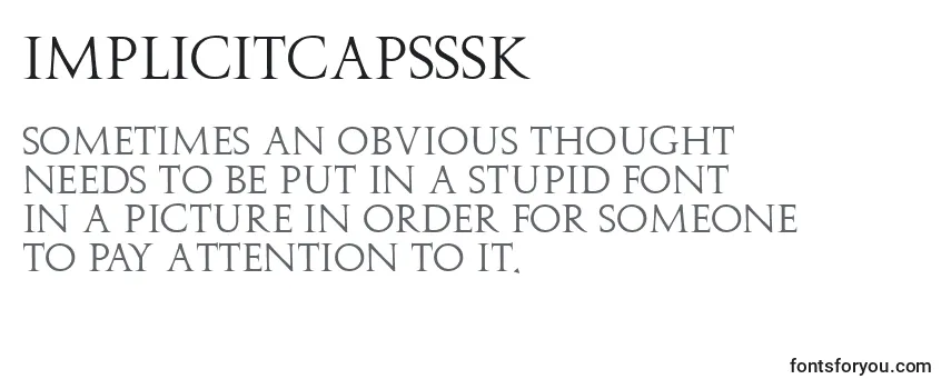 Review of the Implicitcapsssk Font