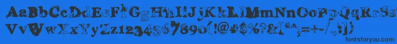 Gream-Schriftart – Schwarze Schriften auf blauem Hintergrund