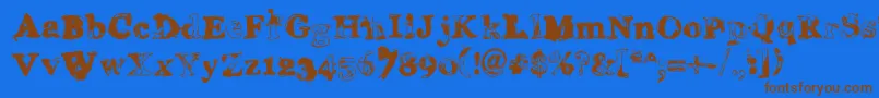 Gream Font – Brown Fonts on Blue Background