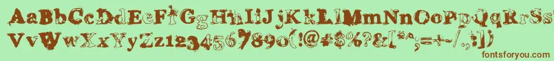 Gream Font – Brown Fonts on Green Background