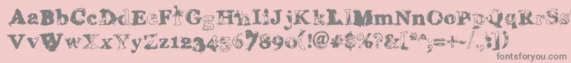 Gream Font – Gray Fonts on Pink Background