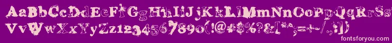 Gream Font – Pink Fonts on Purple Background