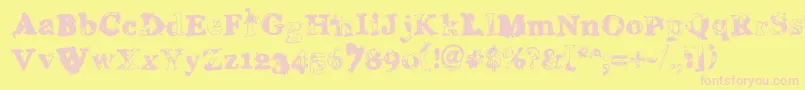 Gream Font – Pink Fonts on Yellow Background