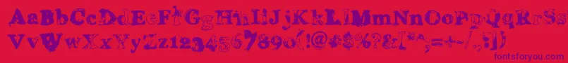 Gream Font – Purple Fonts on Red Background