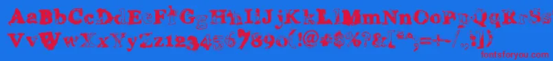 Gream Font – Red Fonts on Blue Background