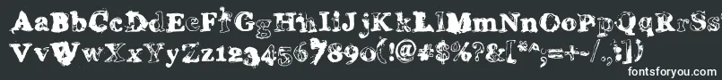 Шрифт Gream – белые шрифты на чёрном фоне