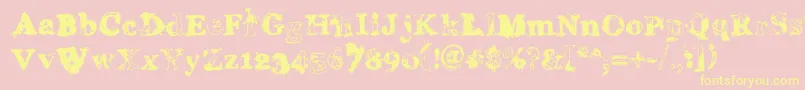 Gream Font – Yellow Fonts on Pink Background
