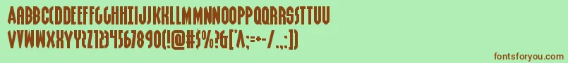 Grendelsmotherexpand Font – Brown Fonts on Green Background