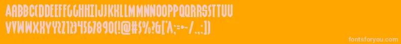 Grendelsmotherexpand Font – Pink Fonts on Orange Background