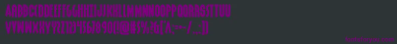 Шрифт Grendelsmotherexpand – фиолетовые шрифты на чёрном фоне