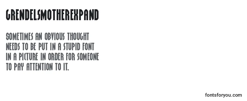 Review of the Grendelsmotherexpand Font
