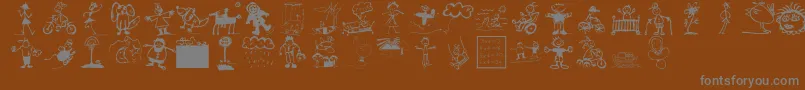 Forkids Font – Gray Fonts on Brown Background