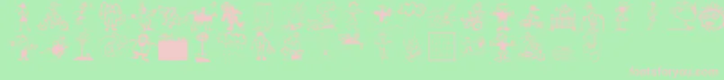 Forkids Font – Pink Fonts on Green Background