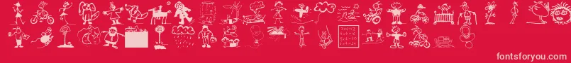 Forkids Font – Pink Fonts on Red Background