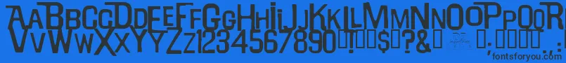 Will Robinson Font – Black Fonts on Blue Background