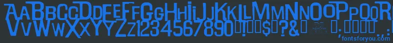 Will Robinson Font – Blue Fonts on Black Background