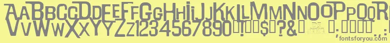 Will Robinson Font – Gray Fonts on Yellow Background