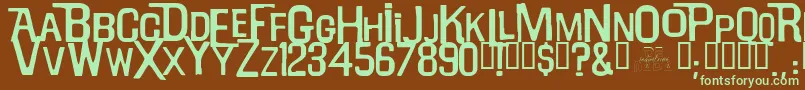 Will Robinson Font – Green Fonts on Brown Background