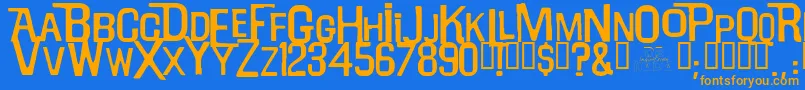 Will Robinson Font – Orange Fonts on Blue Background