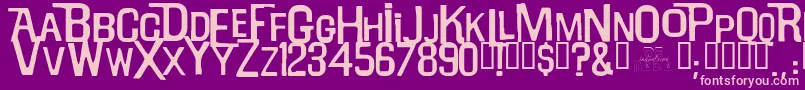 Will Robinson Font – Pink Fonts on Purple Background