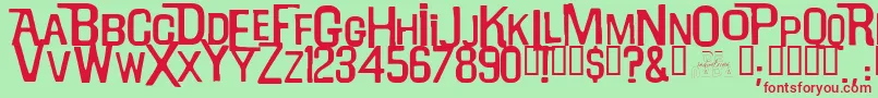 Will Robinson Font – Red Fonts on Green Background