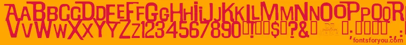 Will Robinson Font – Red Fonts on Orange Background