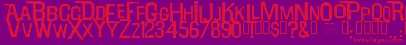 Will Robinson Font – Red Fonts on Purple Background