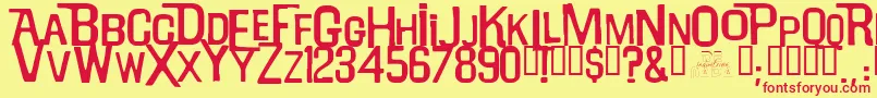 Will Robinson Font – Red Fonts on Yellow Background