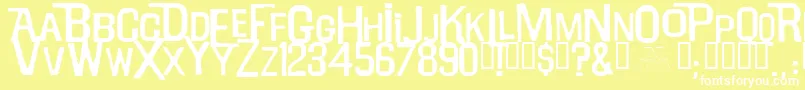 Will Robinson Font – White Fonts on Yellow Background