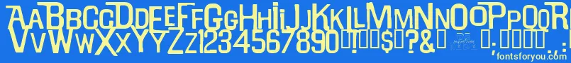 Will Robinson Font – Yellow Fonts on Blue Background