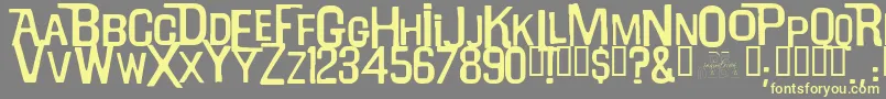 Will Robinson Font – Yellow Fonts on Gray Background