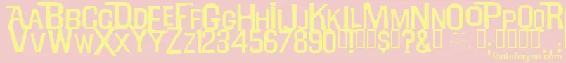 Will Robinson Font – Yellow Fonts on Pink Background