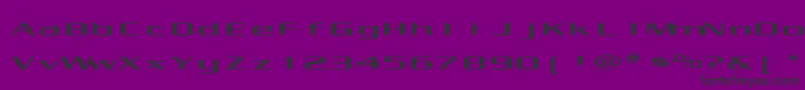 KubraExtended-fontti – mustat fontit violetilla taustalla