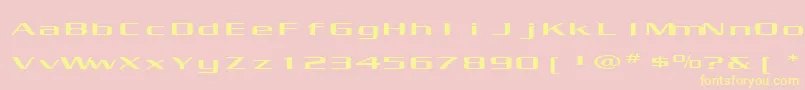 KubraExtended Font – Yellow Fonts on Pink Background