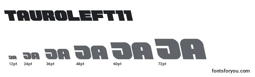 Tauroleft11 Font Sizes