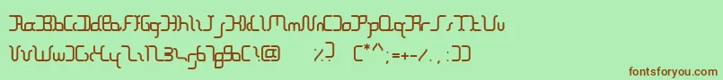 フォントTheBlock – 緑の背景に茶色のフォント