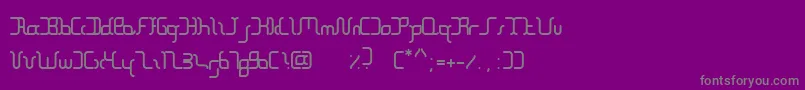 フォントTheBlock – 紫の背景に灰色の文字