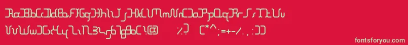 フォントTheBlock – 赤い背景に緑の文字