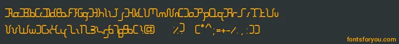 フォントTheBlock – 黒い背景にオレンジの文字