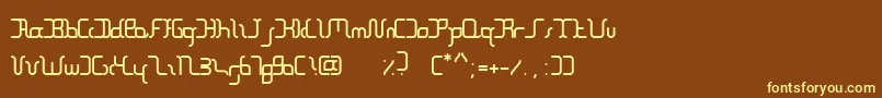 TheBlock Font – Yellow Fonts on Brown Background