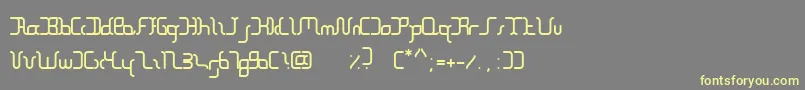フォントTheBlock – 黄色のフォント、灰色の背景