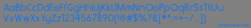 WerkhausRegular-Schriftart – Blaue Schriften auf grauem Hintergrund