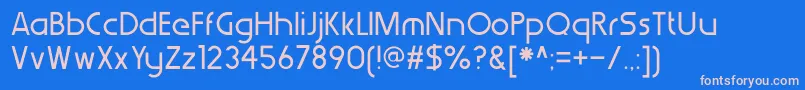 WerkhausRegular Font – Pink Fonts on Blue Background