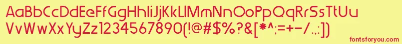 WerkhausRegular Font – Red Fonts on Yellow Background