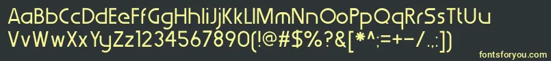 WerkhausRegular Font – Yellow Fonts on Black Background