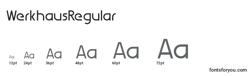 Размеры шрифта WerkhausRegular
